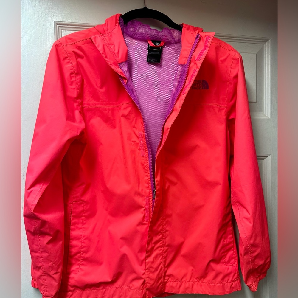 Girls North Face Raincoat Jacket, Size Large 14/16, Excellent Condition